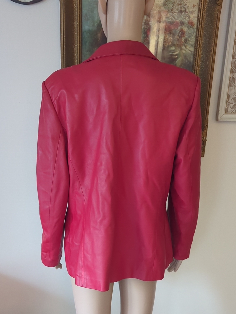Beautiful Red Leather Jacket - Picture 4 of 8